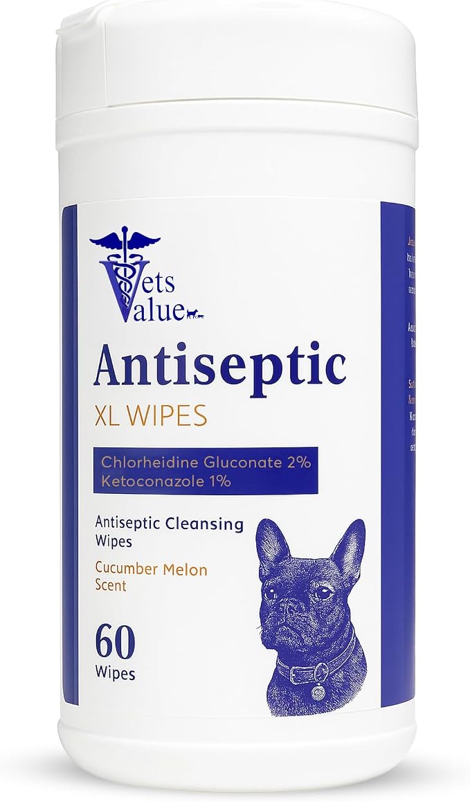 Pet Wipes for Dogs & Cats - Gentle Daily Cleaning for Paws, Face & Coat – All Breeds (60 Count)
