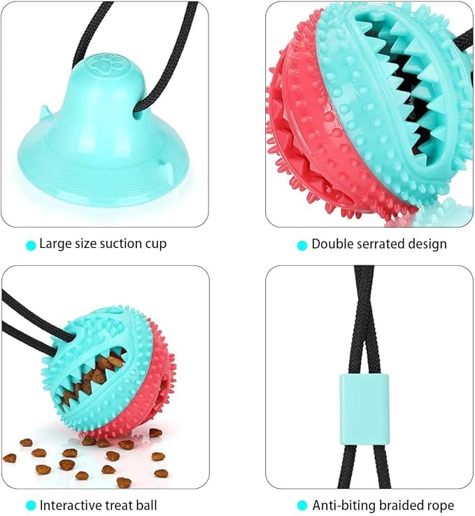 ALLRIER Dog Toys to Keep Them Busy for Boredom,Interactive Dog Toys Tug of War, Mentally Stimulating Toys for Dogs, Puppy Teething Puzzle Treat Food Dispensing Ball Toy for Small Medium Dogs