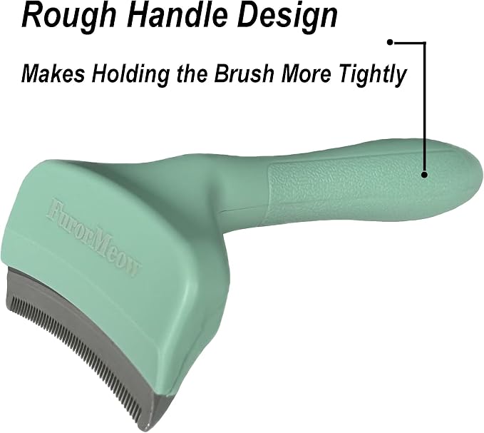 Pet Deshedding Tool with Curve Blade, Small, Small, Green