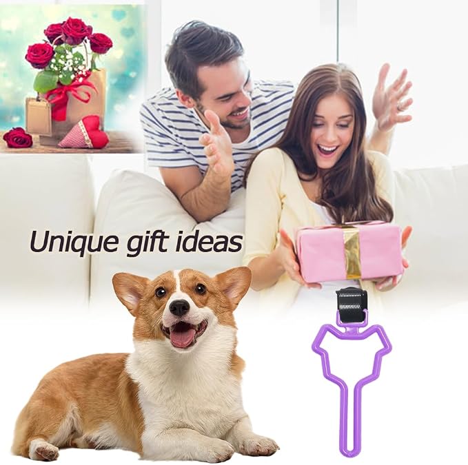 Dog Poop Bag Holder, Waste Bag Holder, Dog Poop Bag Carrier, Hand Free Holder (10 pack, Purple)