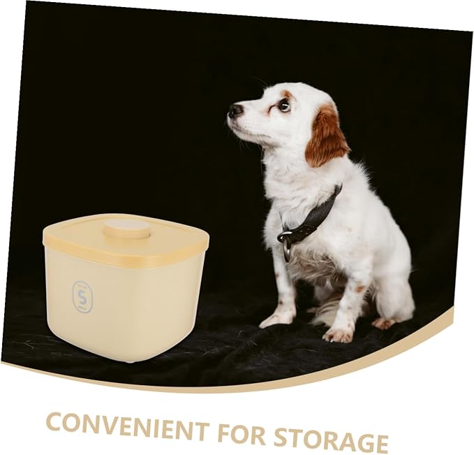 Vacuum Sealed Pet Food Storage Container Small Size Airtight Cat and Dog Food Bin, Small, Yellow