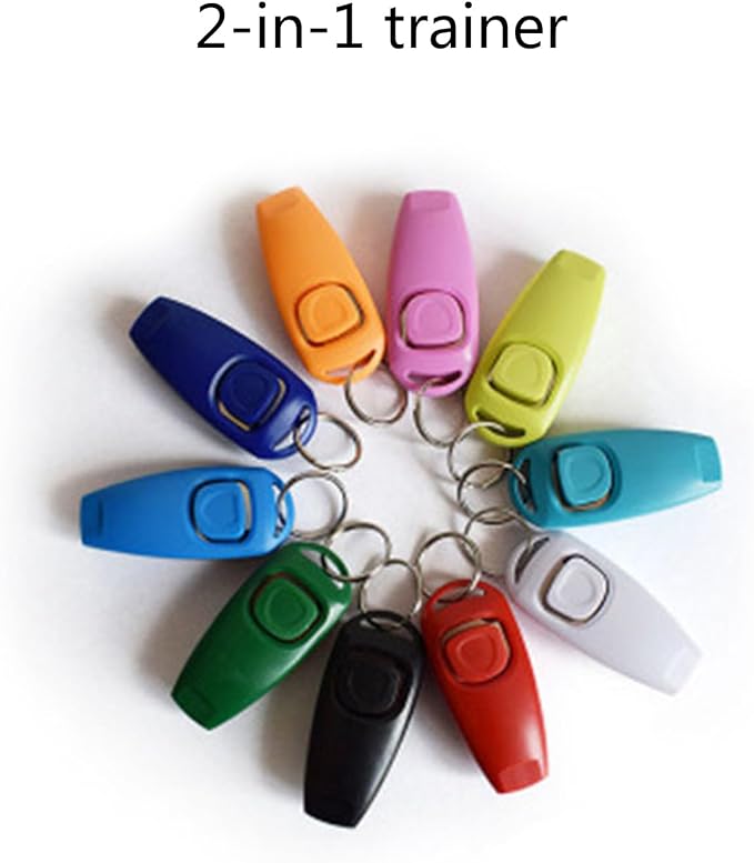 Pet Training with Keyring Dog Training Clickers Combo Perfect for Behavioral Training