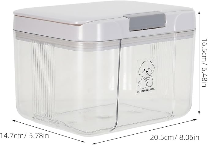 Pet Food Storage Container 6lb Airtight Seal with Vacuum Technology Box for Treats and Cat Food Home Kitchen Organization