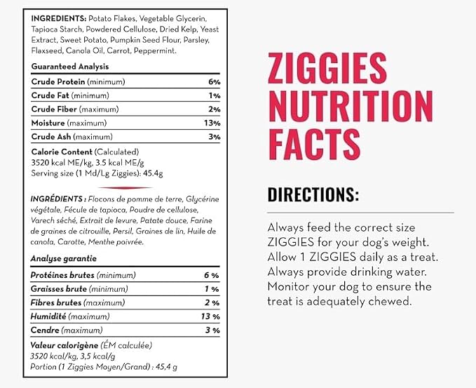 KONG Classic Toy and Enhanced Ziggies Treats Combo, for X-Large Dogs | Durable Stuffable Classic Toy Paired with Enhanced Ziggies Treats for Fun, Enrichment & Dental Health
