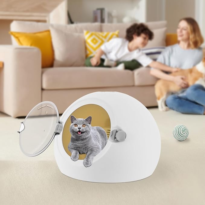Automatic Pet Hair Dryer Box for Cats and Small Dogs,Ultra Quiet Cat Drying Room Small Dog Hair Dryer Pet Drying Cabinet with Smart Temperature Control and 360 Drying