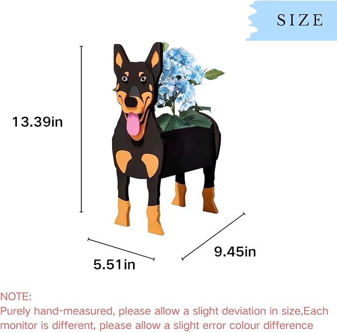 Australian Kelpie Dog Planter Pots, Animal Shaped Flower Pot