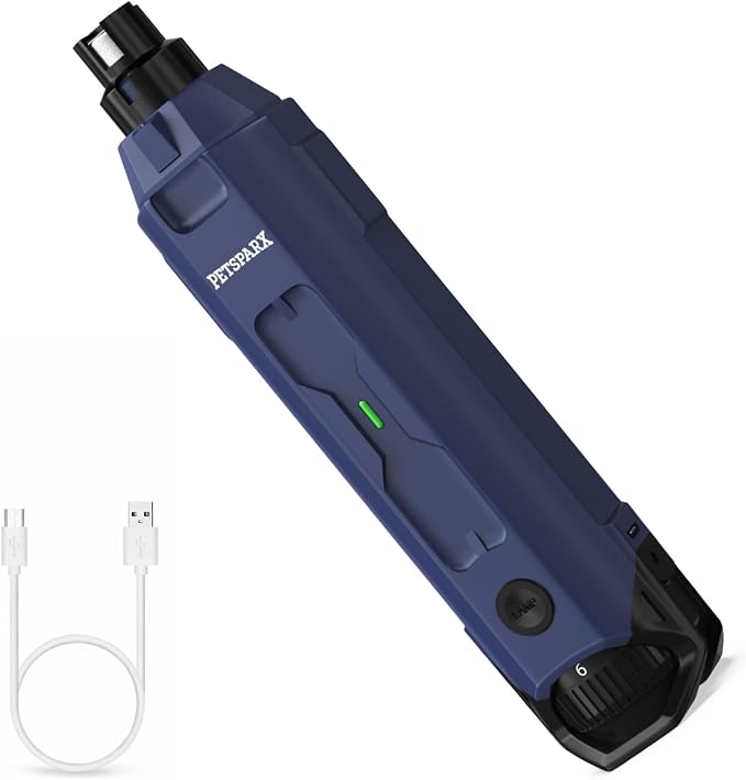 6-Speed Dog Nail Grinder Quiet, Dual, with LED Light