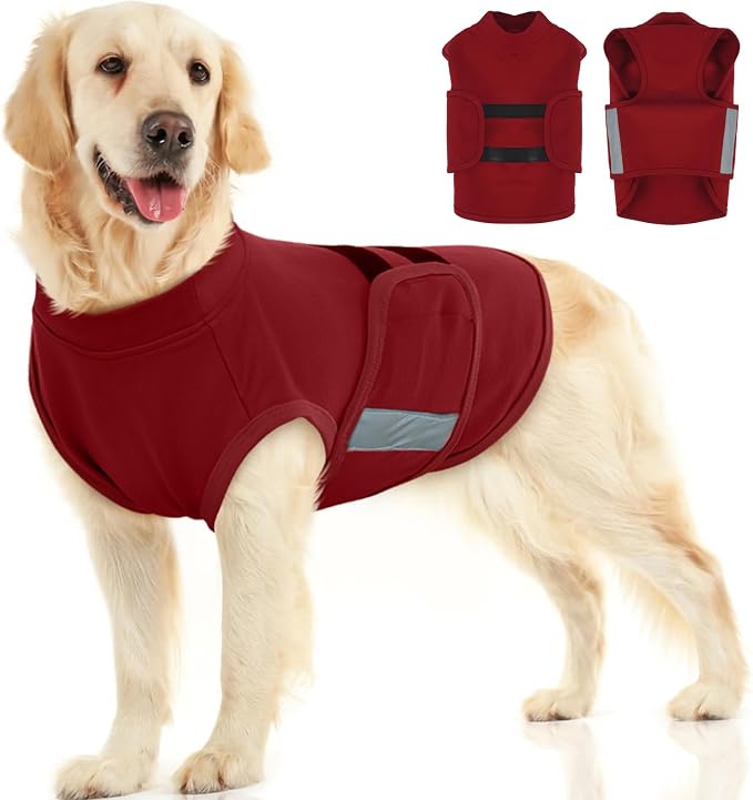 MIGOHI Dog Anxiety Relief Coat, Large, Large, Red