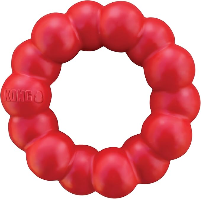 KONG Ring, Natural Rubber Chew Toy for Dental Health, for Extra Large Dogs | KONG Natural Rubber Ring Toy That Supports Healthy Chewing Habits, Dog Dental Health & Natural Play Instincts