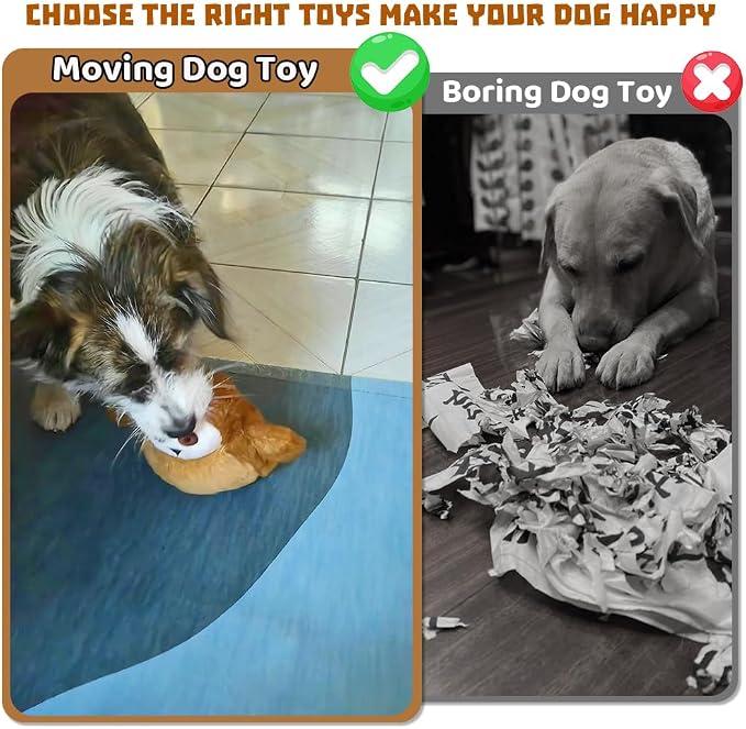 Interactive Dog Toys Rechargeable Moving Puppy Toys to Keep Them Busy, Touch Activated Puppy Toys, Puppy Dog Birthday Gifts, Electric Plush Entertainment Toy for Small & Medium Dogs