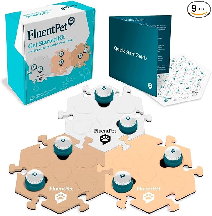 Speak Up Get Started Kit, 6 Buttons & 3 Beige HexTiles