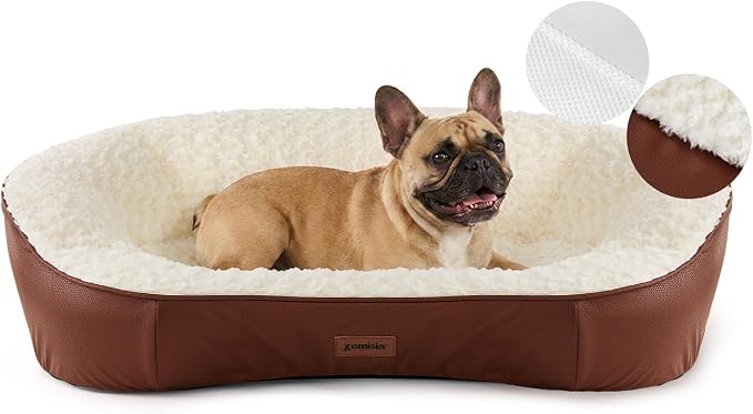 ZOMISIA Orthopedic Memory Foam Dog Sofa Bed - Small &amp; Medium (up to 60 lbs), 2 Covers