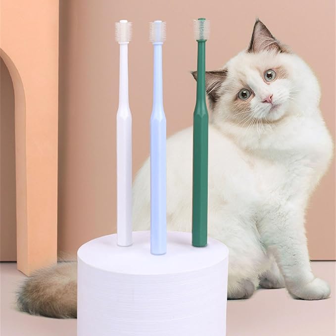 Small Pet Toothbrush for Dogs & Cats, Soft Bristle Training Toothbrush for Gentle Teeth Care Kit