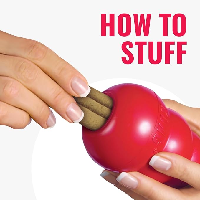 KONG Classic Toy and Enhanced Ziggies Treats Combo, for Small Dogs | Durable Stuffable Classic Toy Paired with Enhanced Ziggies Treats for Fun, Enrichment & Dental Health