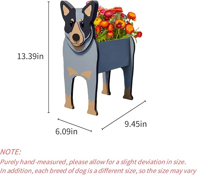 Australian Cattle Dog Planter Pots, Animal Shaped Flower Pot