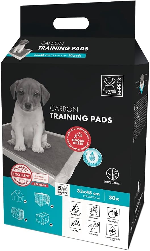 M-PETS Carbon Training Pads for Dogs - Size S - 33 x 45 cm - Pack of 30