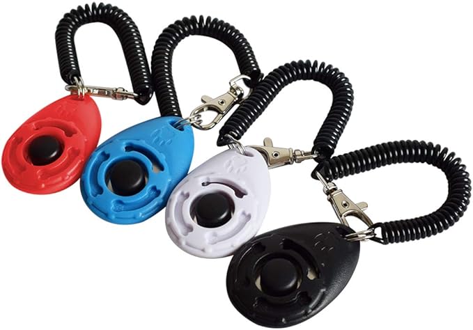 Ruconla Dog Training Clicker with Wrist Strap, 4 Pack