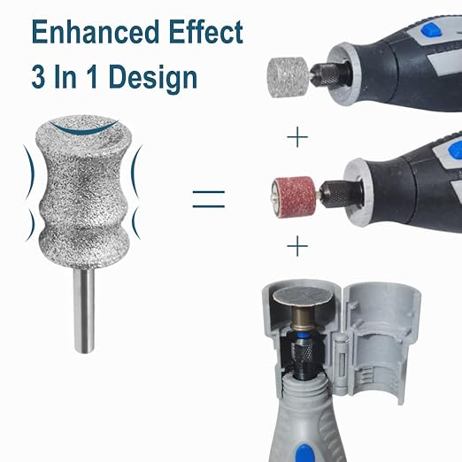 Diamond Dog Nail Grinder Bit, Dremel-Compatible, B