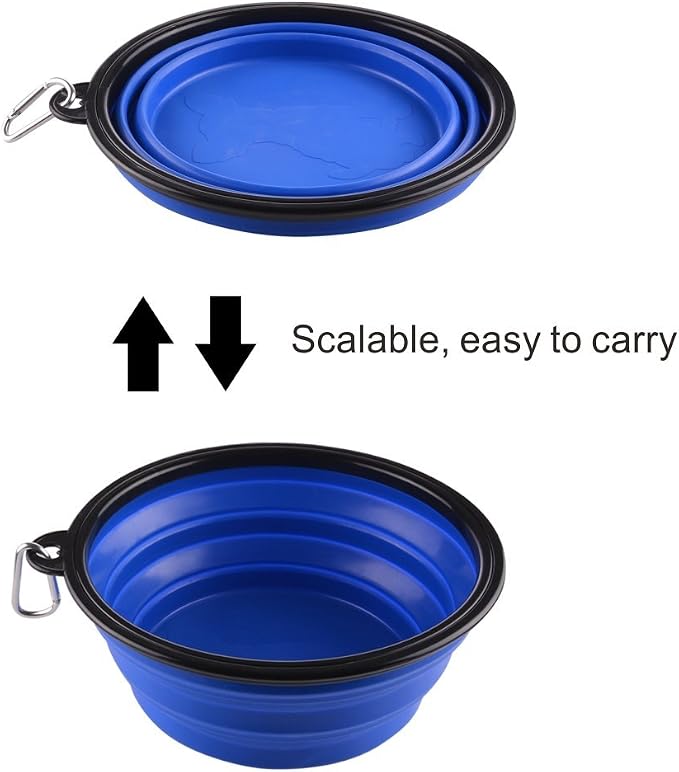 Extra Large Collapsible Dog Bowl, 3L/102oz, Blue