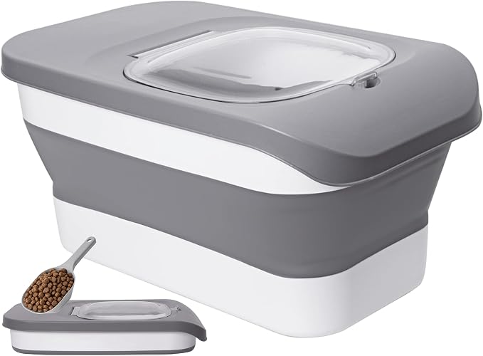 10-13 Lbs Dog Food Storage Container, 13 Lbs, Grey