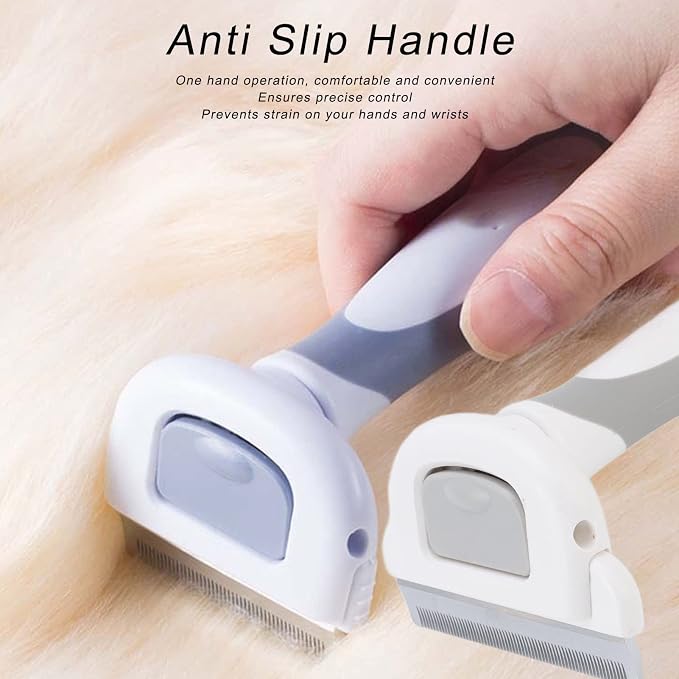 Pet Grooming Brush Detachable Comb Comfortable Handle Cat Pet Deshedding Brush for Small Medium, Small