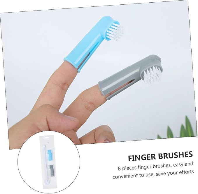 Hemoton 3pcs Pet Toothbrush Professional Dog and Cat Teeth Cleaning Kit Finger Brushes for Gentle Oral Care and Safe for Gums and Teeth