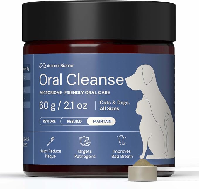 Animal Biome Dog & Cat Dental Powder, Kelp Prebiotic Food Topper, 60g