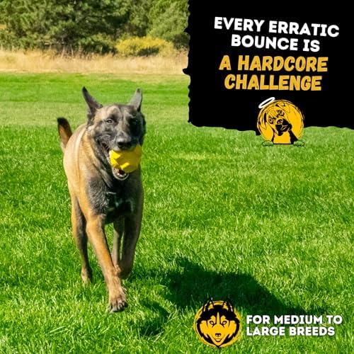 Indestructible Jumping Jack Chew Toy - Lifetime Replacement - Durable Dog Toy for Aggressive Chewers - Safe, Non-Toxic Natural Rubber - Interactive, Chew & Fetch - Tough, Heavy Duty - 4.5”