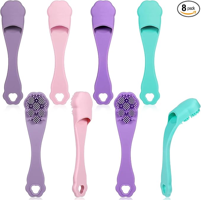 8 Pack Silicone Dog & Cat Finger Toothbrush Kit, Food Grade Toothbrush for Dog, Safe, Non-Toxic, Easy Teeth Cleaning, Prevents Bad Breath & Oral Inflammation