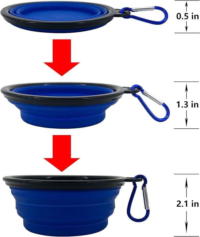 Collapsible Dog Bowl, 10 Pack, Portable & Reusable