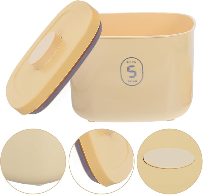 LALAFINA Vacuum Sealed Small Pet Food Storage Container, Small, Yellow