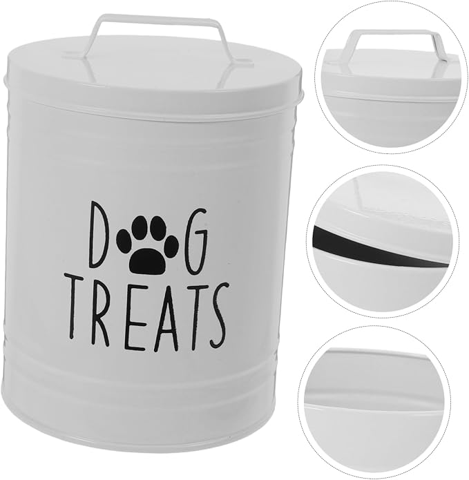 LABRIMP Food Storage Container with Lid Airtight Dog Treat Holder for Dry Food Space-saving Design for Kitchen Organization Lightweight and Easy to Clean for Treats and Puppy Essentials
