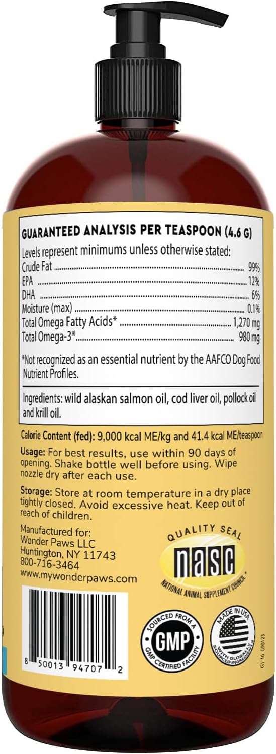 WONDER PAWS Kidney Cleanse Drops Plus Omega Max Fish Oil - for Dog's Skin and Joint Care, Kidney Health & Immune Support – Kidney Cleanse 2 Ounces - Omega Max 16 Ounces