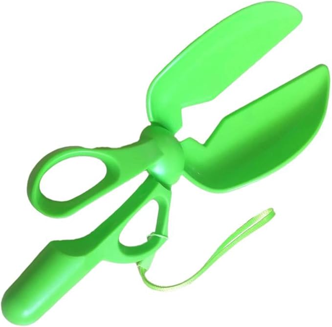QWEQWE Poop Scooper for Dogs,pet Pooper Scooper Scissors,Picker Poop Collector Tongs Long Handle Dog Clip Toilet cat Stool Clip Shovel cat Toilet Pets for Large Dogs, Small Dogs, Cats and oth.,green