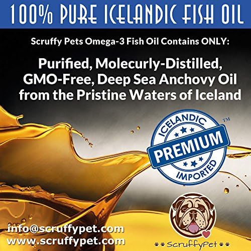 Pure Omega 3 Wild Fish Oil for Dogs with Vitamin E - Highest EPA & DHA Softgels Available (1000mg) 180ct