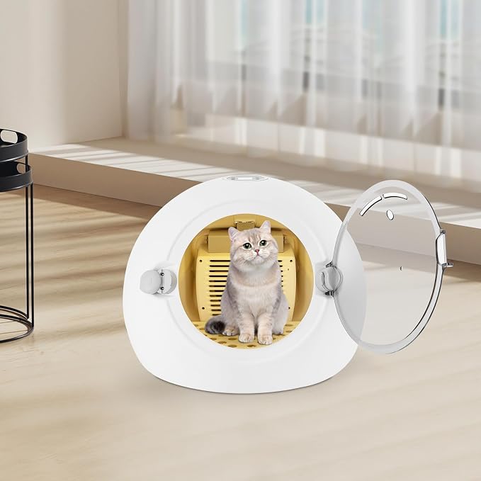 Automatic Pet Hair Dryer Box for Cats and Small Dogs,Ultra Quiet Cat Drying Room Small Dog Hair Dryer Pet Drying Cabinet with Smart Temperature Control and 360 Drying