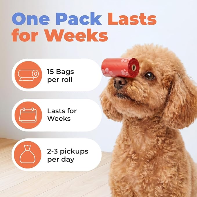 Best Pet Supplies Dog Poop Bags for Waste Refuse Cleanup, Doggy Roll Replacements for Outdoor Puppy Walking and Travel, Leak Proof and Tear Resistant, Thick Plastic - Assorted, 240 Bags