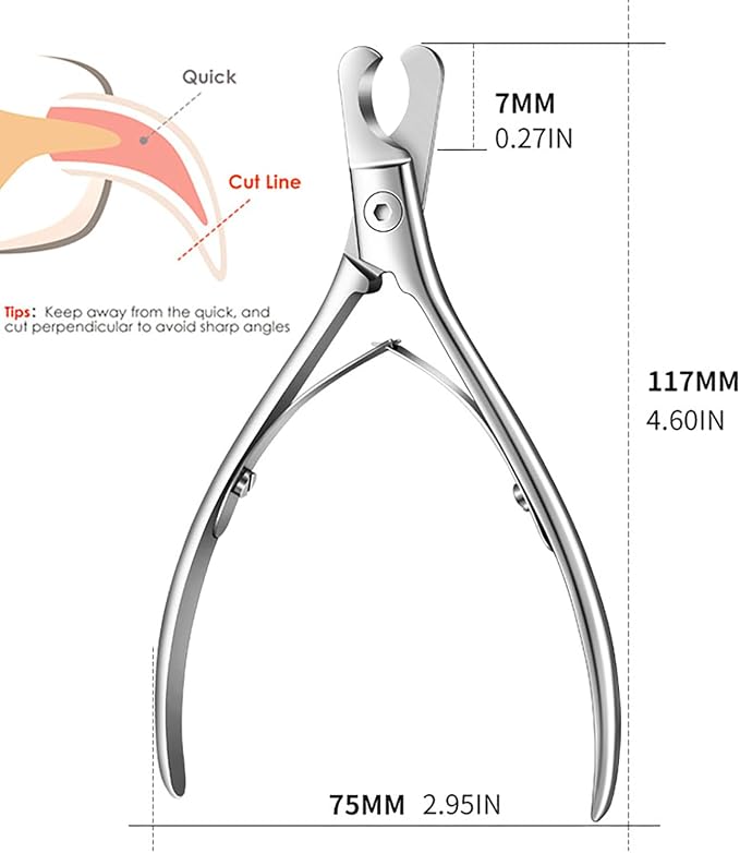 Pet Nail Clippers for Dogs & Cats, Ergonomic Grooming Tool