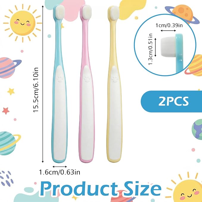3 Pcs Small Dog Toothbrush, Soft Small Dog Cat Tooth Brush Soft Nano Bristle Puppy Kitten Tooth Brush for Puppy Teeth Cleaning Ultra Soft Toothbrush Easy Dental Cleaning