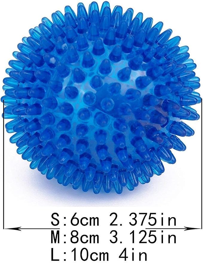 S-Lifeeling EEToys TPR Bouncy Floating Spiky Ball Squeaky Toy, 2-Pack