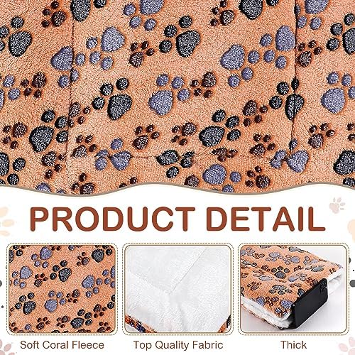 Tuanse 4 Pack Soft Pet Bed Mat Small Dog Crate Fleece