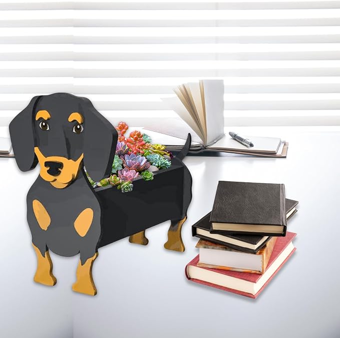 Dachshund Dog Planter Pots, Animal Shaped Plant Pot