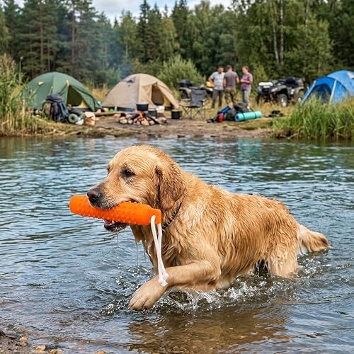 Dog Water Toys, 2 Pack Floating Bumper Fetch Toy Dummy | Interactive Retrieving Training Float Pet Rope Toy for Pool, Lake Outdoor Small Medium Large Dogs