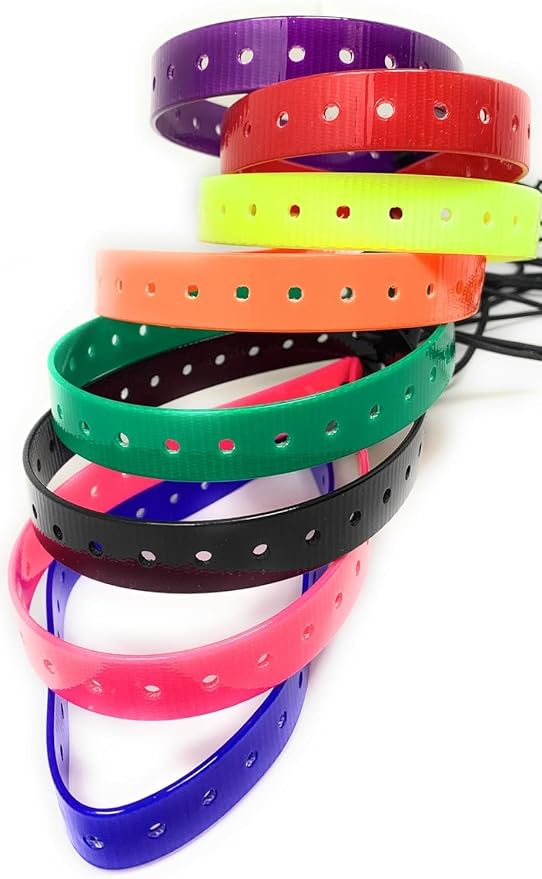 Replacement GPS eCollar with Adjustable Bungee, Multi-Hole Design, and Secure Toggle Closure for Small Dogs (Neon Pink, Small Neck)