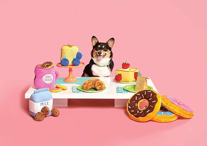 ZippyPaws Burrow Interactive Dog & Puppy Toys for Boredom - Popcorn Bucket | Stimulating Pet Products to Keep them Busy, Hide & Seek Plush Puzzles, Squeaky Toy for Enrichment