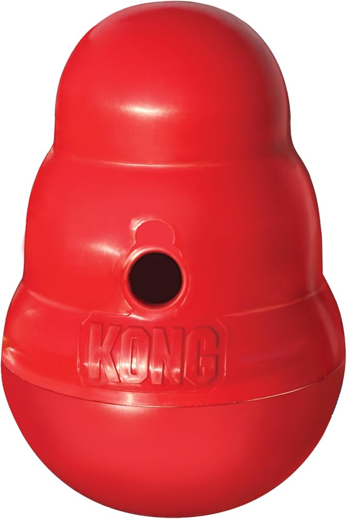 KONG Wobbler - Interactive Dog Toy for Treat Dispensing - Dog Slow Feeder for Healthy Eating - for Medium/Small Dogs