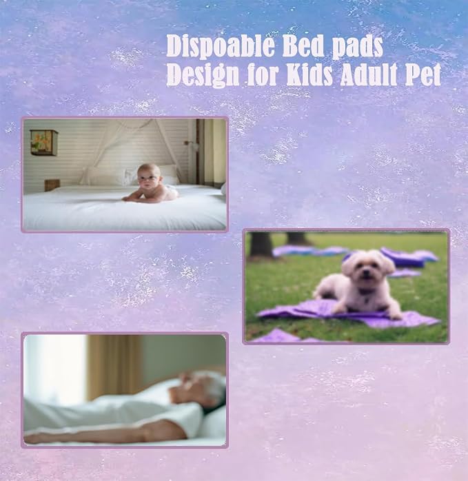Disposable Pee Pad for Dogs Pets Small Puppy Chucks Pads with Odor Eliminating Thicken Puppy Pee Pads Super Absorbent Lavender Scented 22x22in 100count