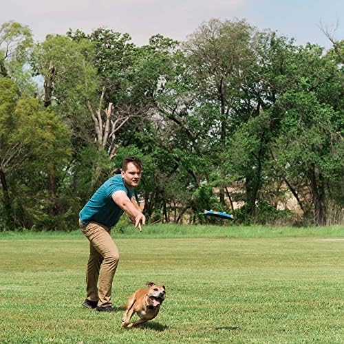 Chuckit! Whistle Flight Fetch Toy, Orange/Blue, for Medium to Large Dogs | Measures 10.6 In x 1.2 In x 11.1 In, for Medium to Large Dogs