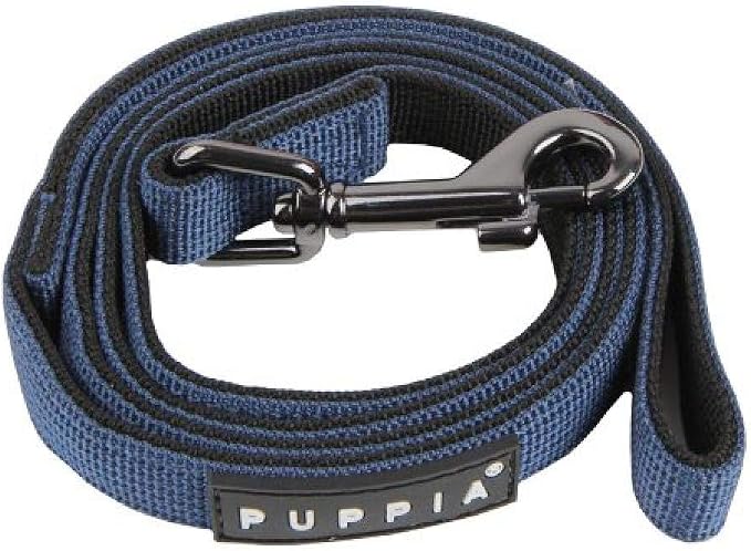 Puppia Two Tone Dog Lead Strong Durable Comfortable Grip Walking Training Leash for Small & Medium Dog, Navy, Medium