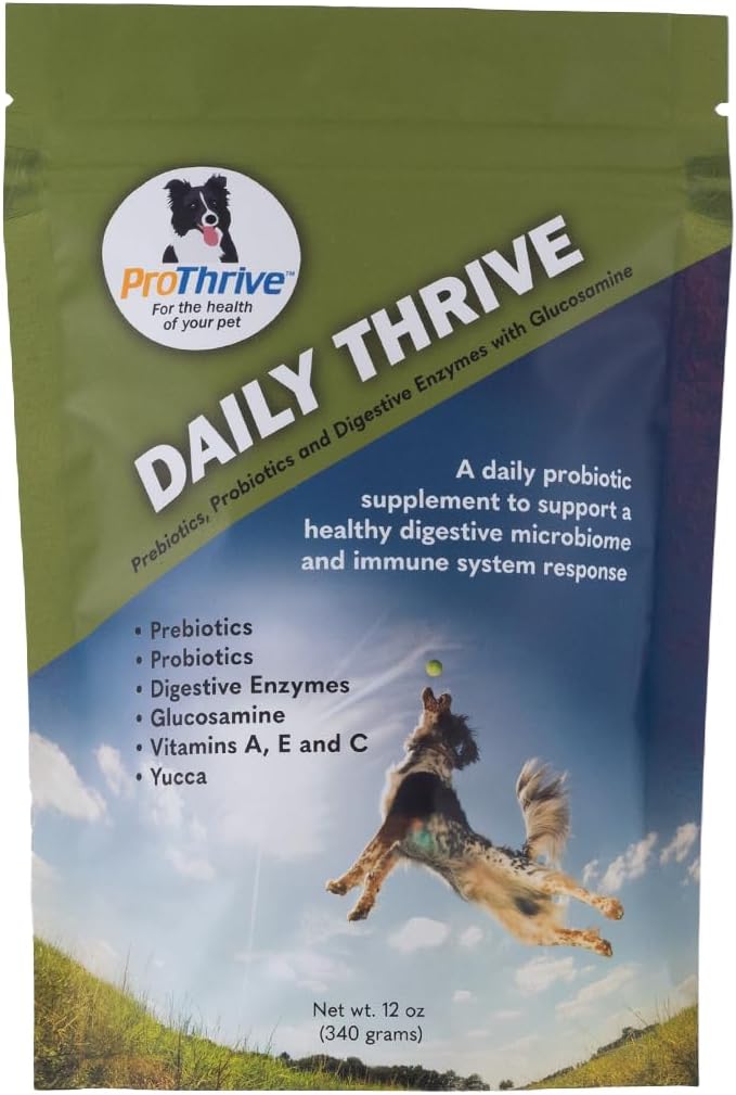 ProThrive Daily Dog Probiotics for Digestive Health & Joint Support, All Breed Probiotics for Dogs Supplement - 12oz